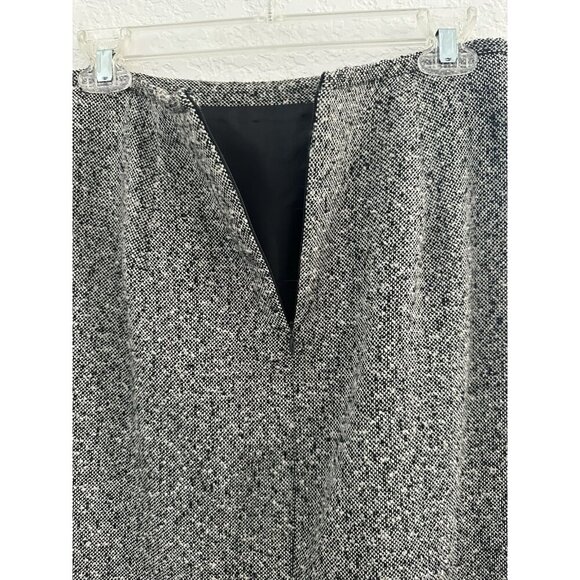 EVAN PICONE Pencil Skirt Tweed 8 Marled B&W 81% Worsted Wool Preppy Old MoneyVTG - Picture 4 of 10